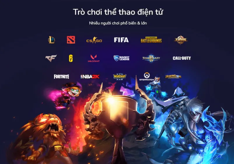 Sảnh game Esport trên hệ thống nhà cái M88